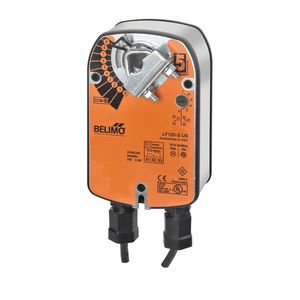 Belimo LF120-S, 120V AC Power, 35 in-lb SR Actuator, On/Off Control, Aux Switch