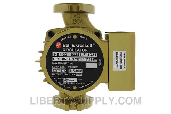 Bell & Gossett Series NBF, 1/15 HP, 2950 RPM, 115v Pump 103351LF