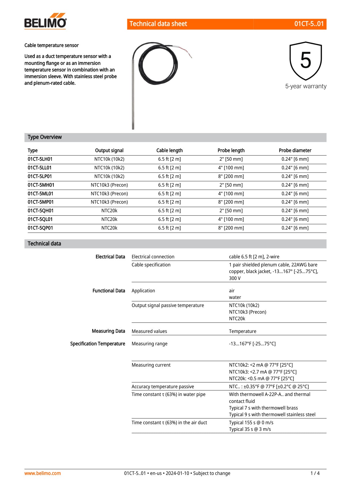 01CT 501 Datasheet