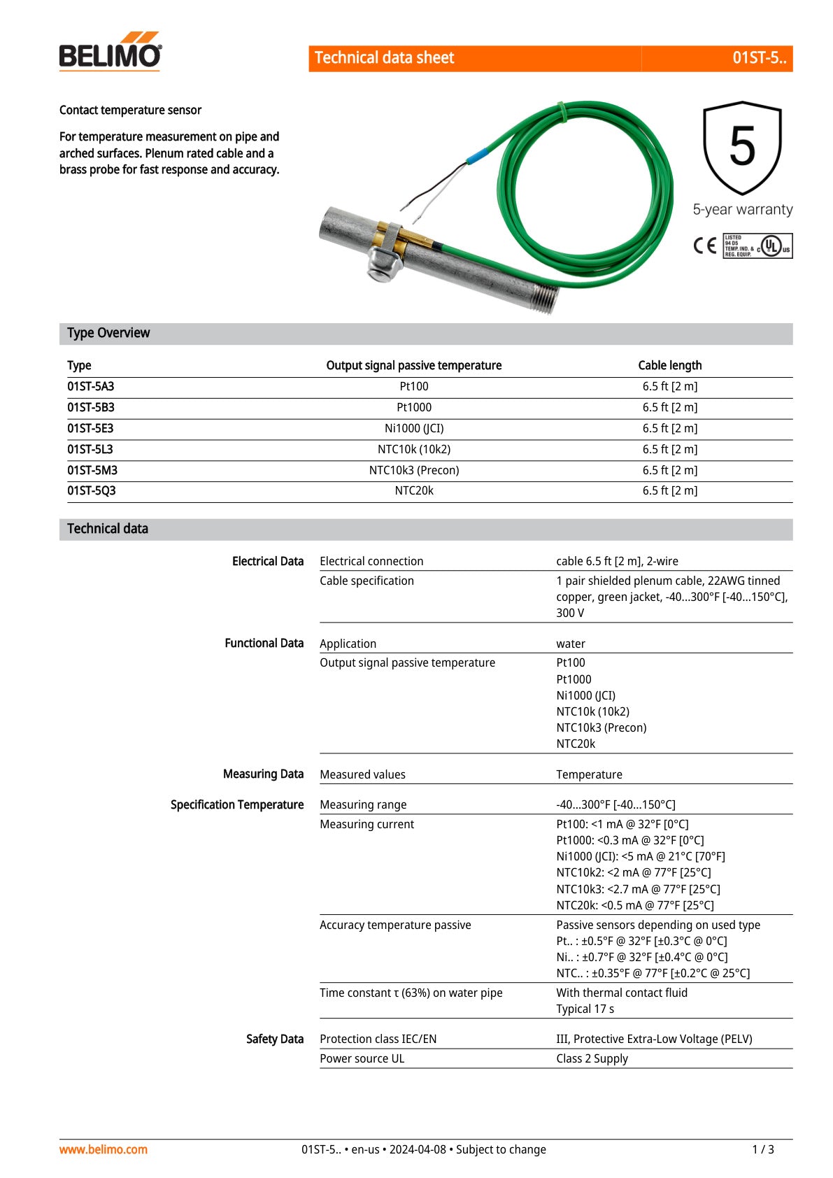 01ST 5 Datasheet