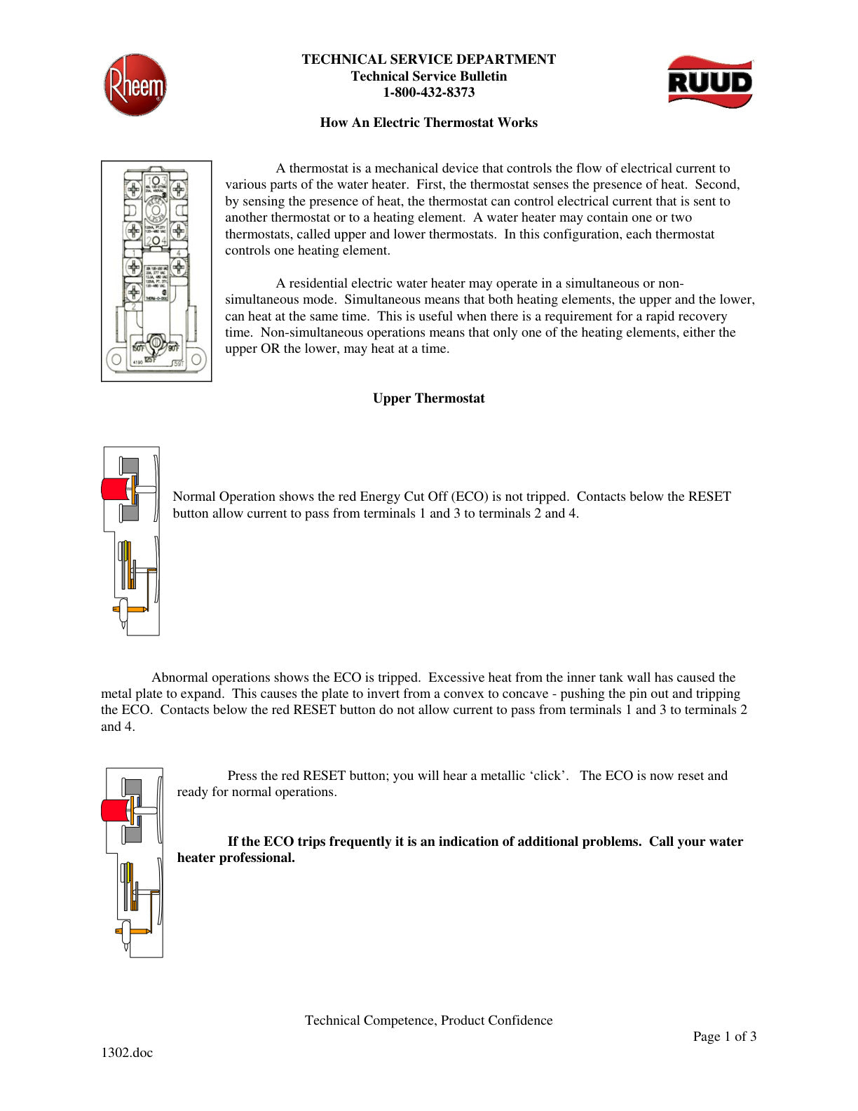 1302   How An Electric Thermostat Works