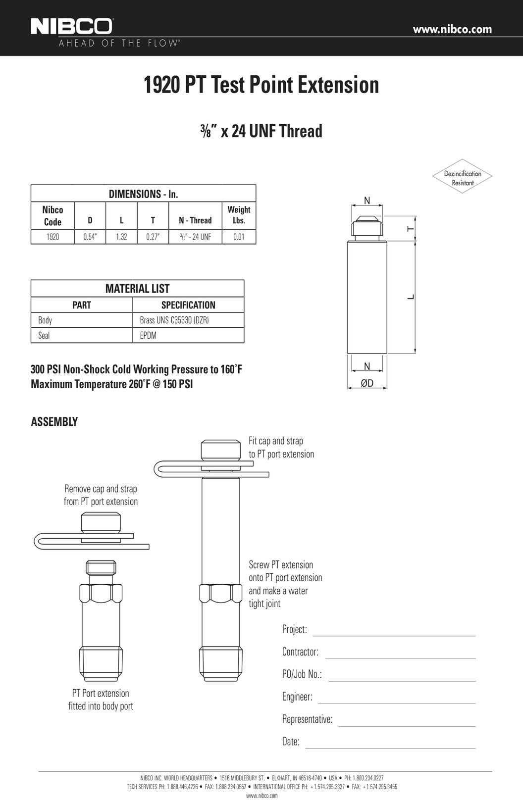 1920 Spec Sheet