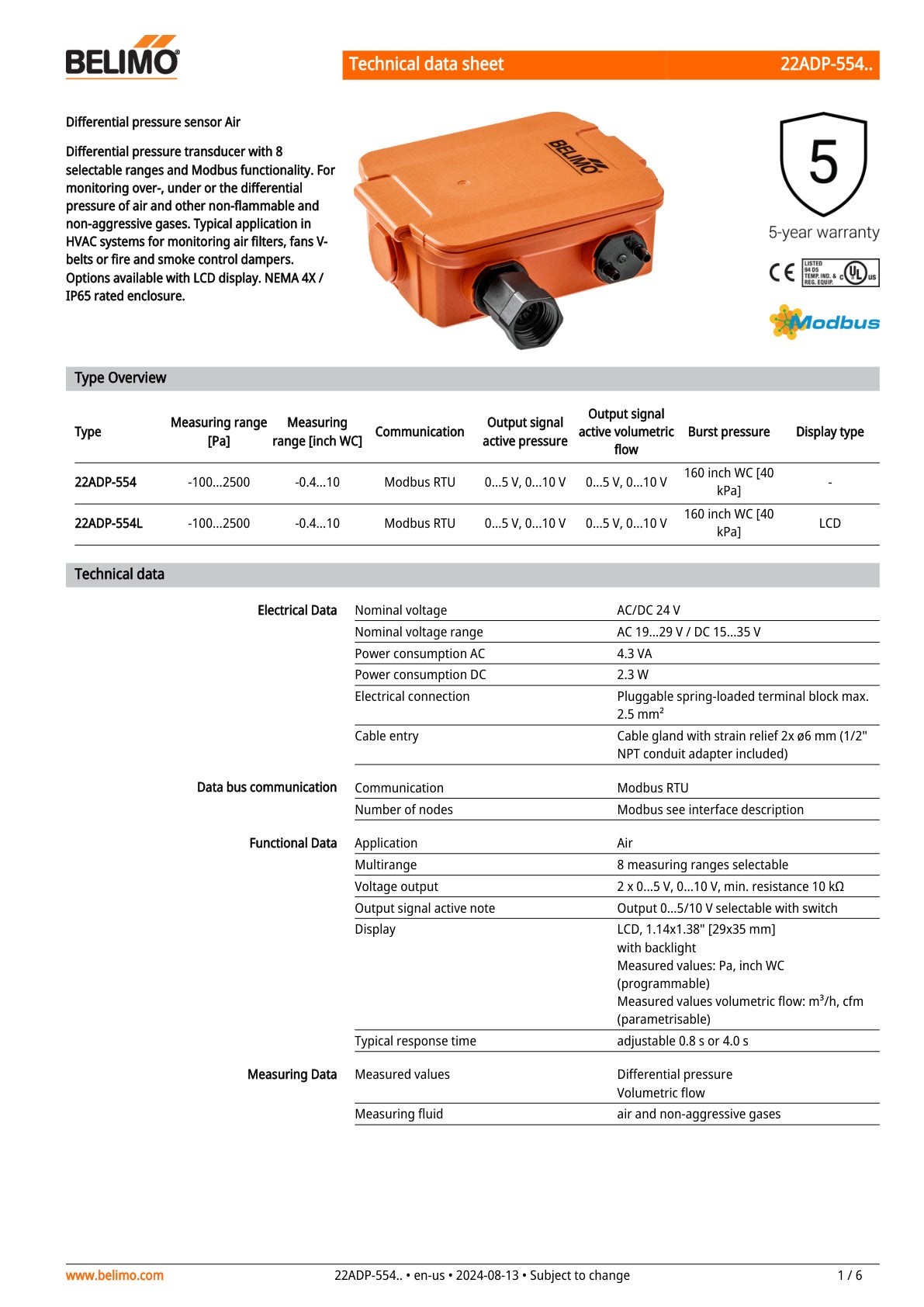 22ADP 554 Datasheet