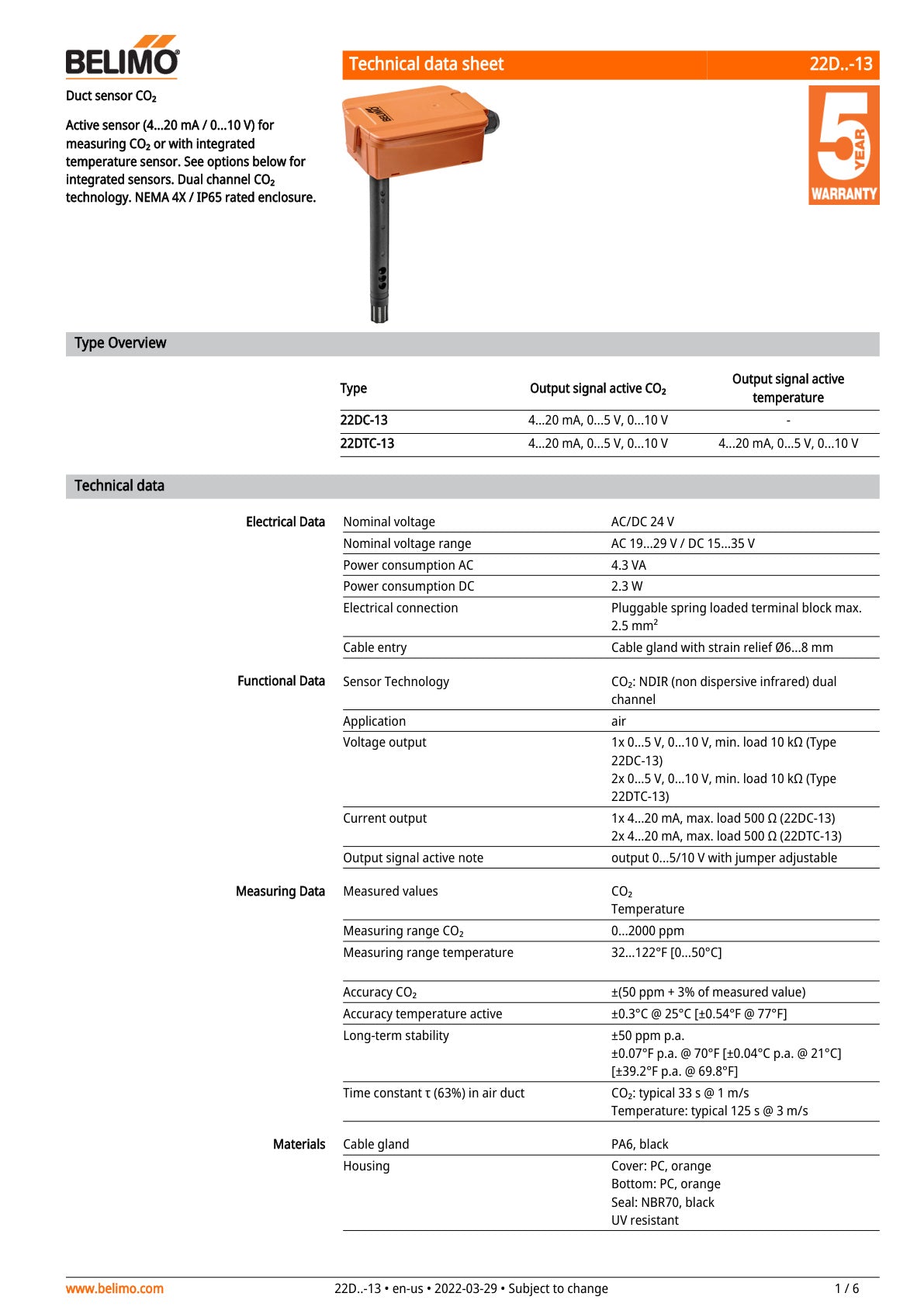 22D 13 Datasheet