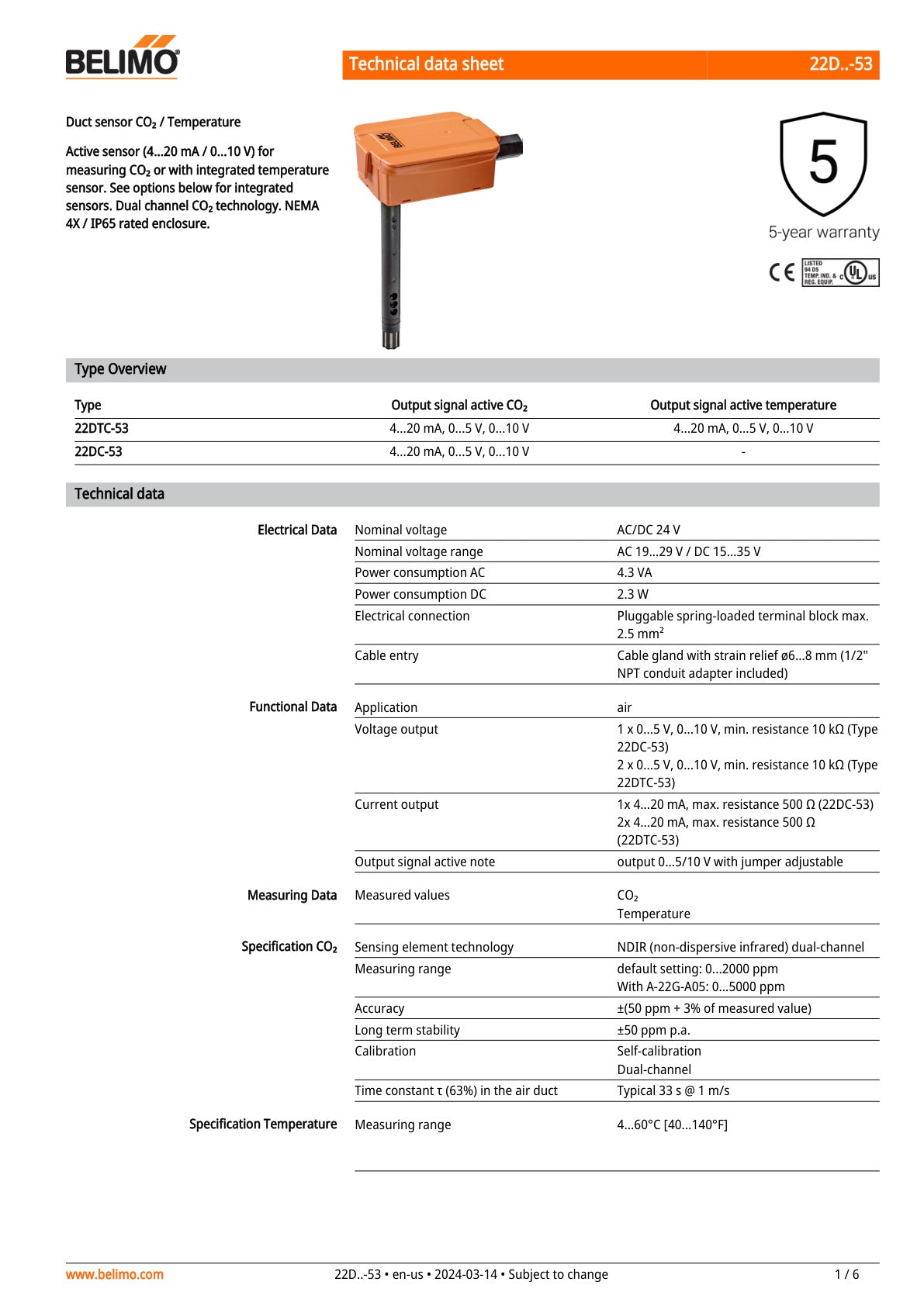 22D 53 Datasheet