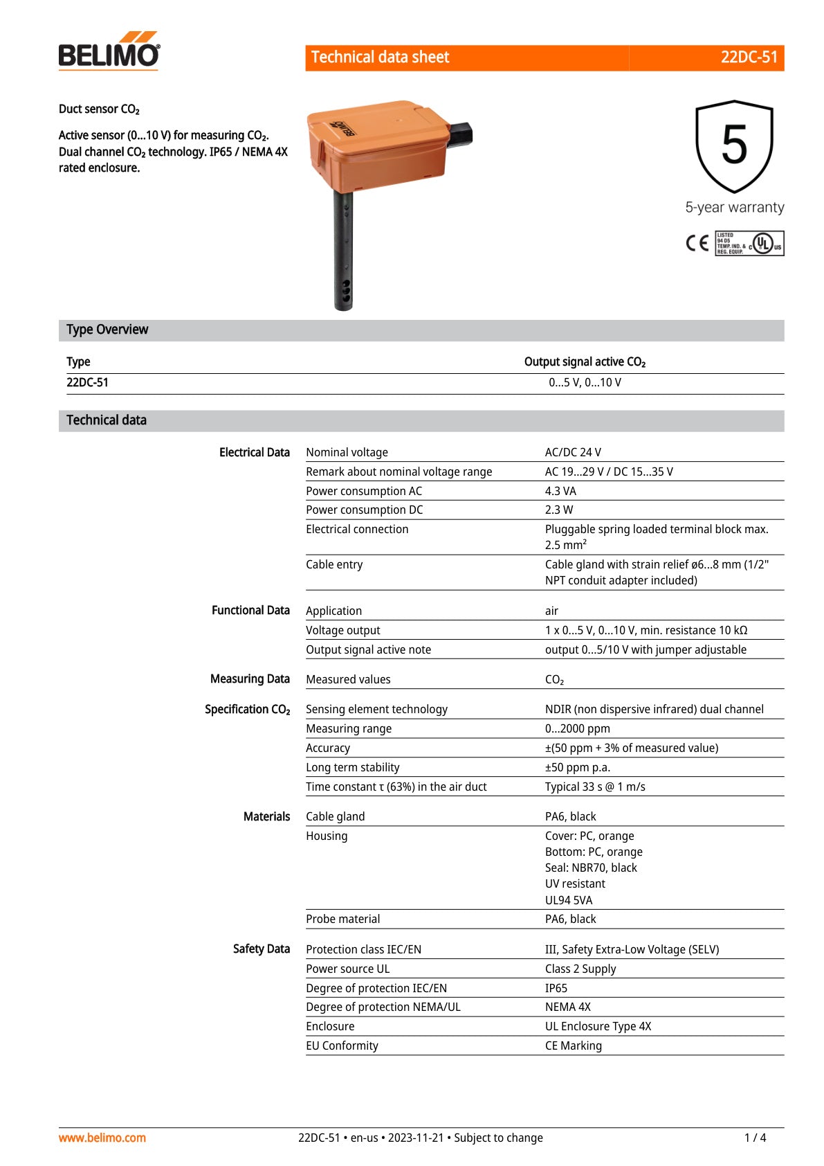 22DC 51 Datasheet