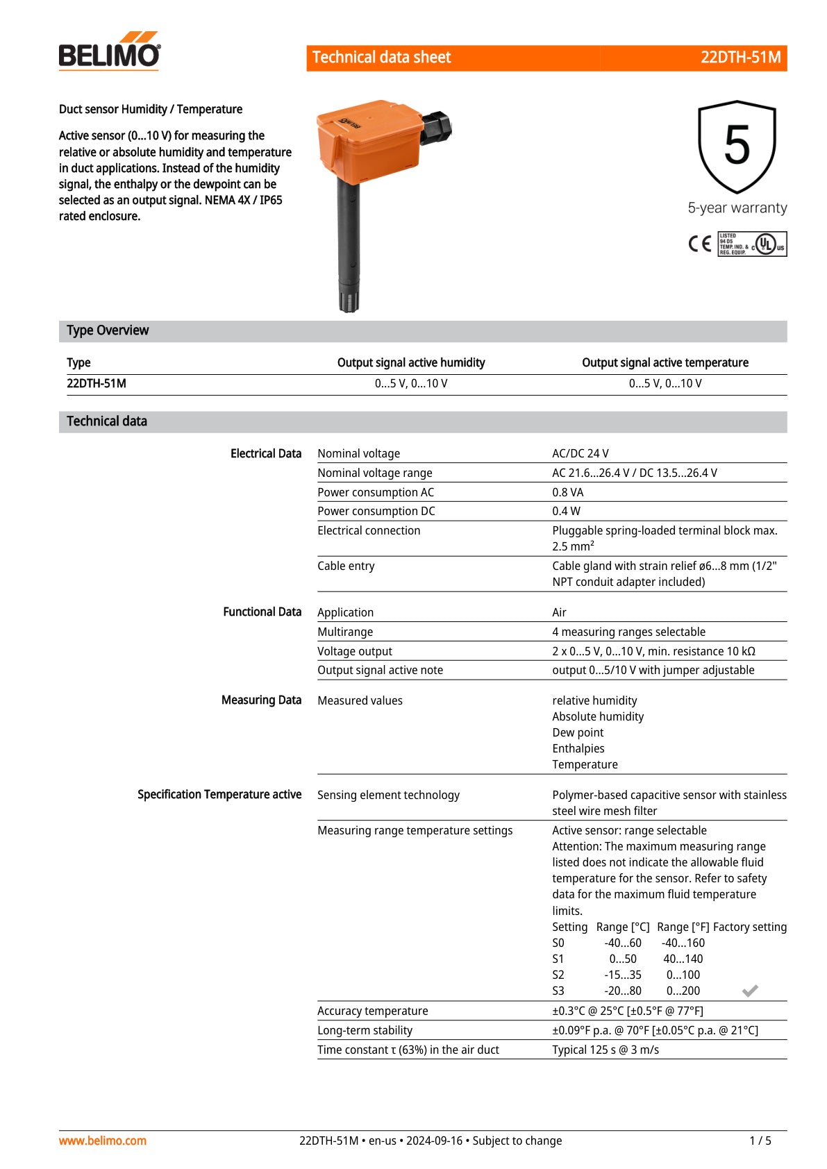 22DTH 51M Datasheet