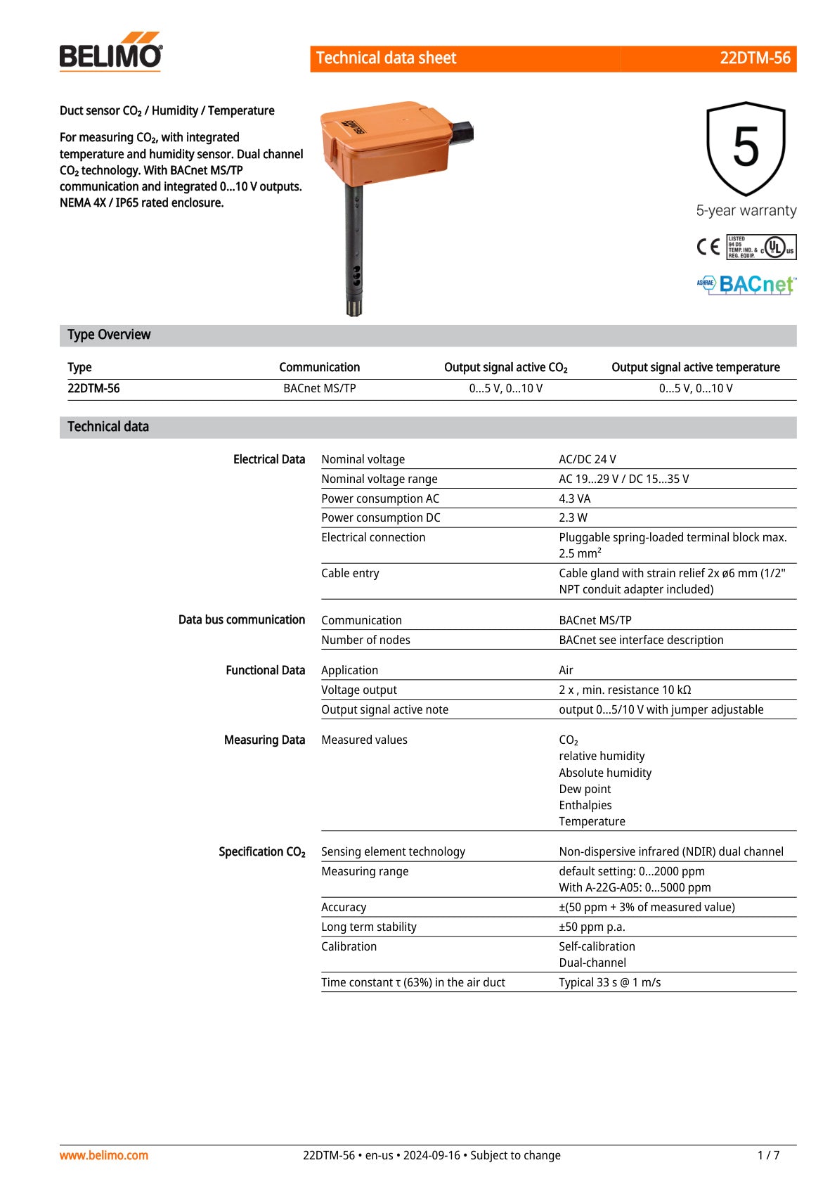 22DTM 56 Datasheet