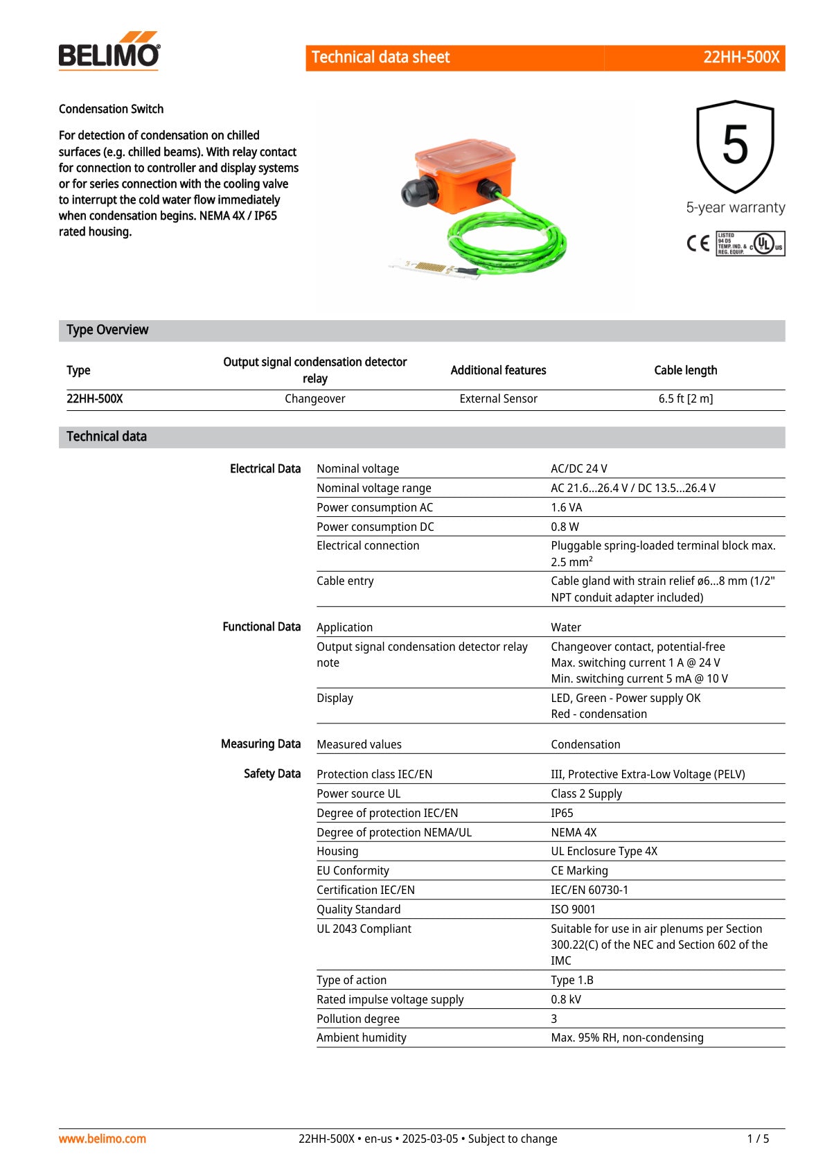 22HH 500X Datasheet