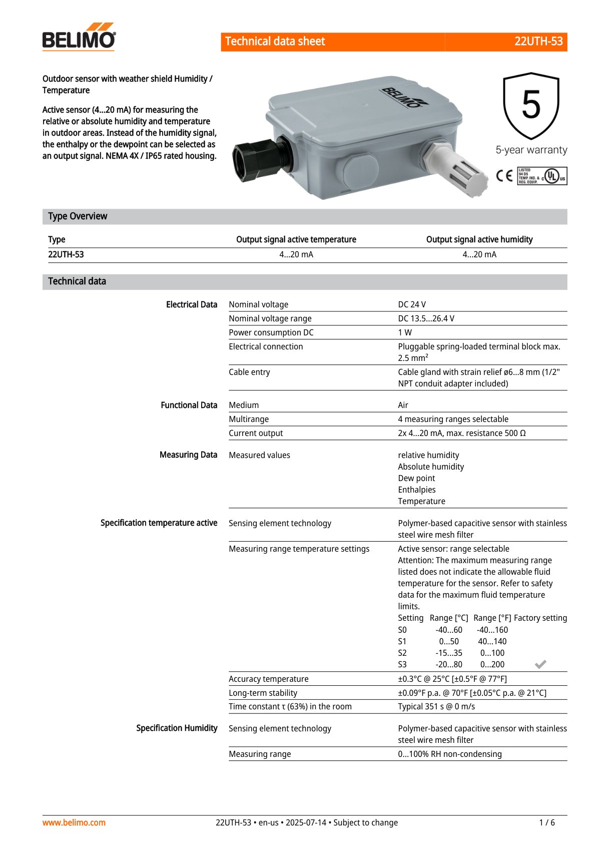 22UTH 53 Datasheet
