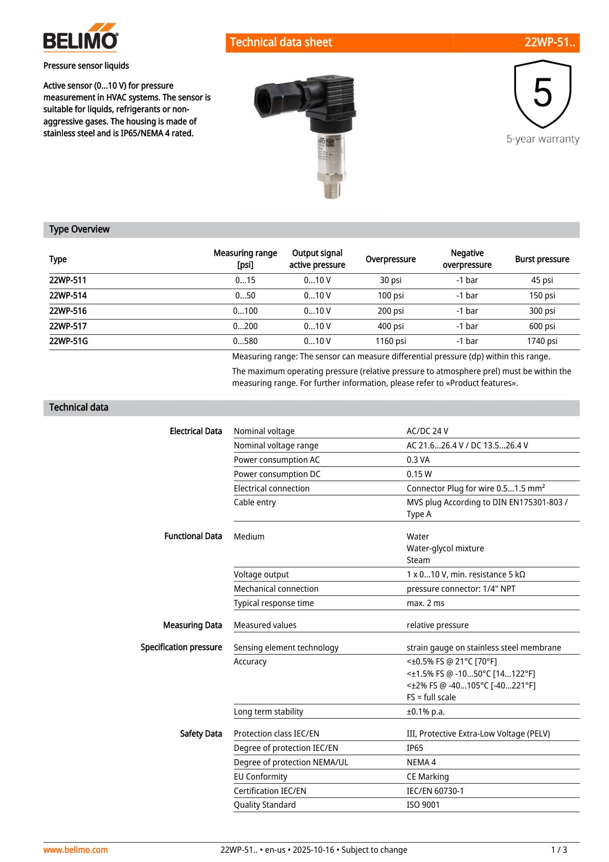 22WP 51 Datasheet