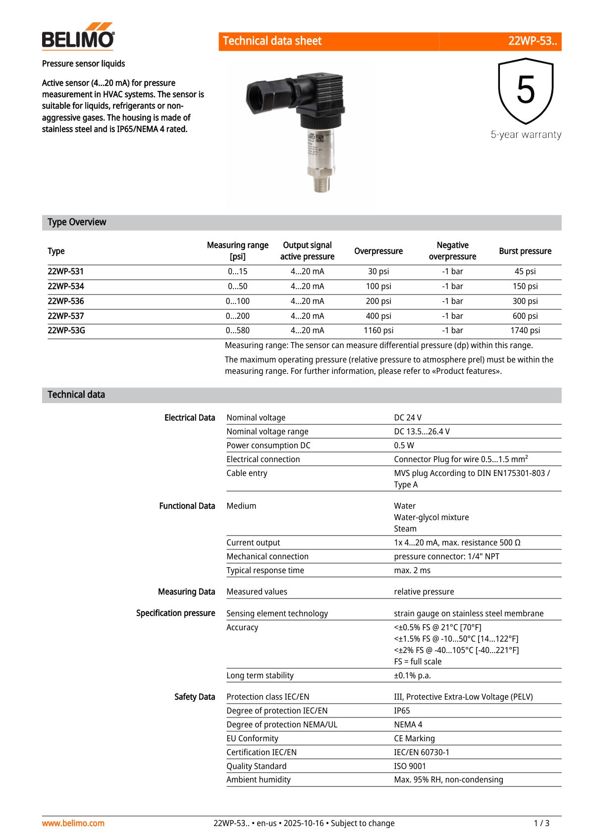 22WP 53 Datasheet