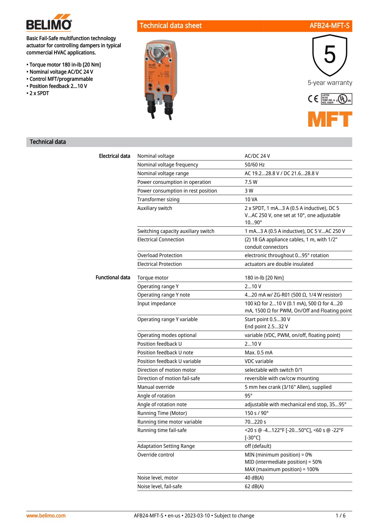 AFB24 MFT S Datasheet