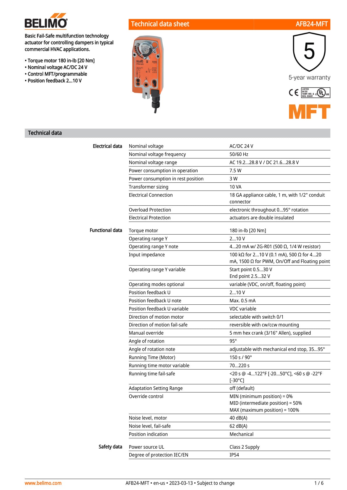 AFB24 MFT Datasheet