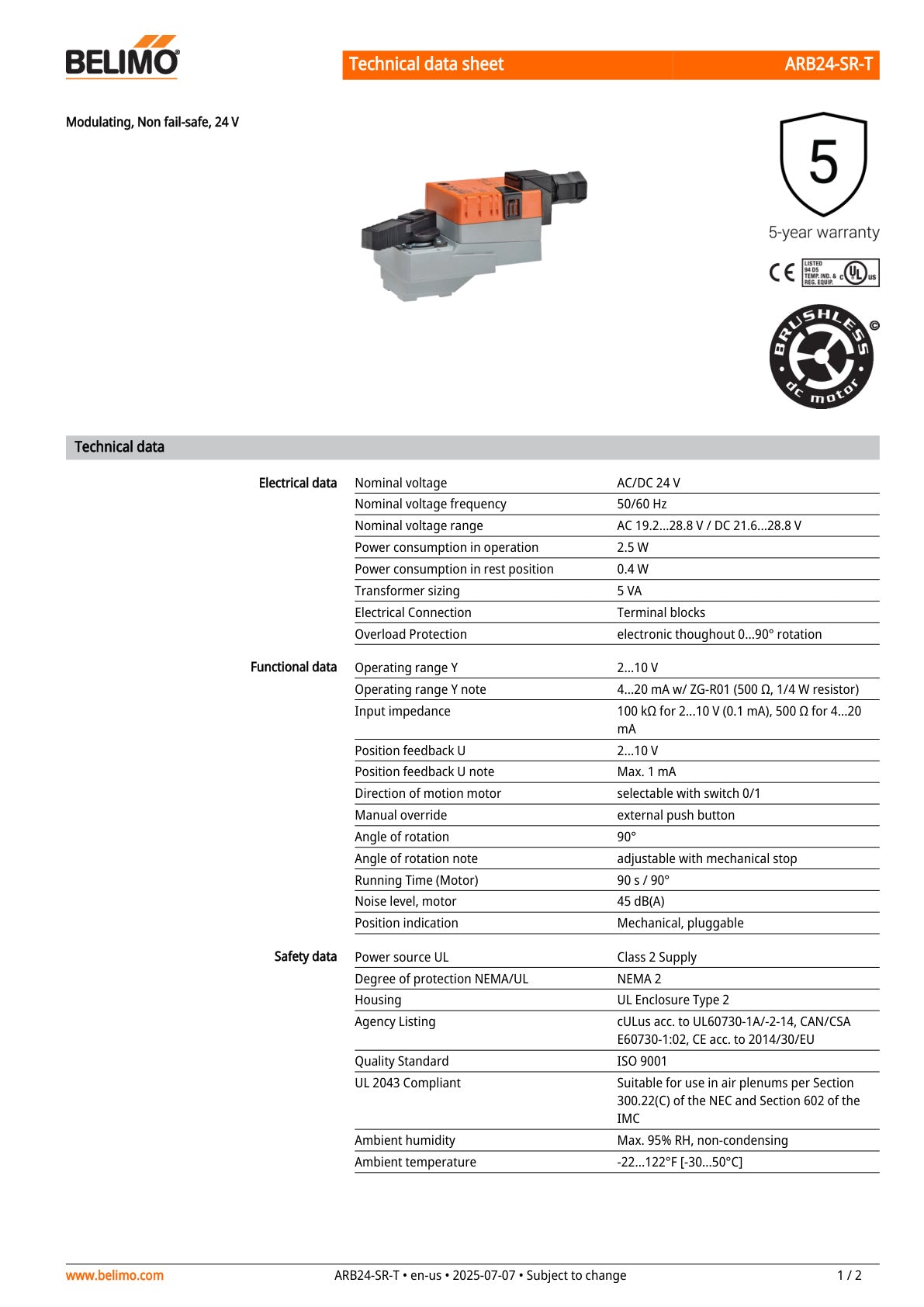 ARB24 SR T Datasheet