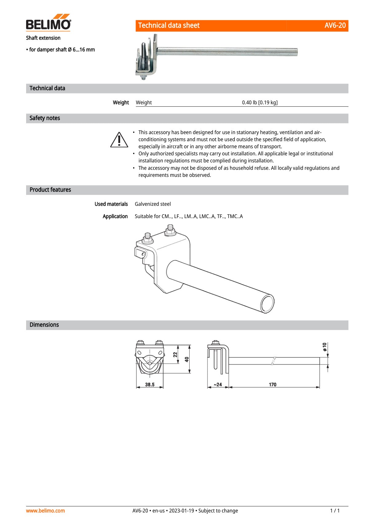 AV6 20 Datasheet