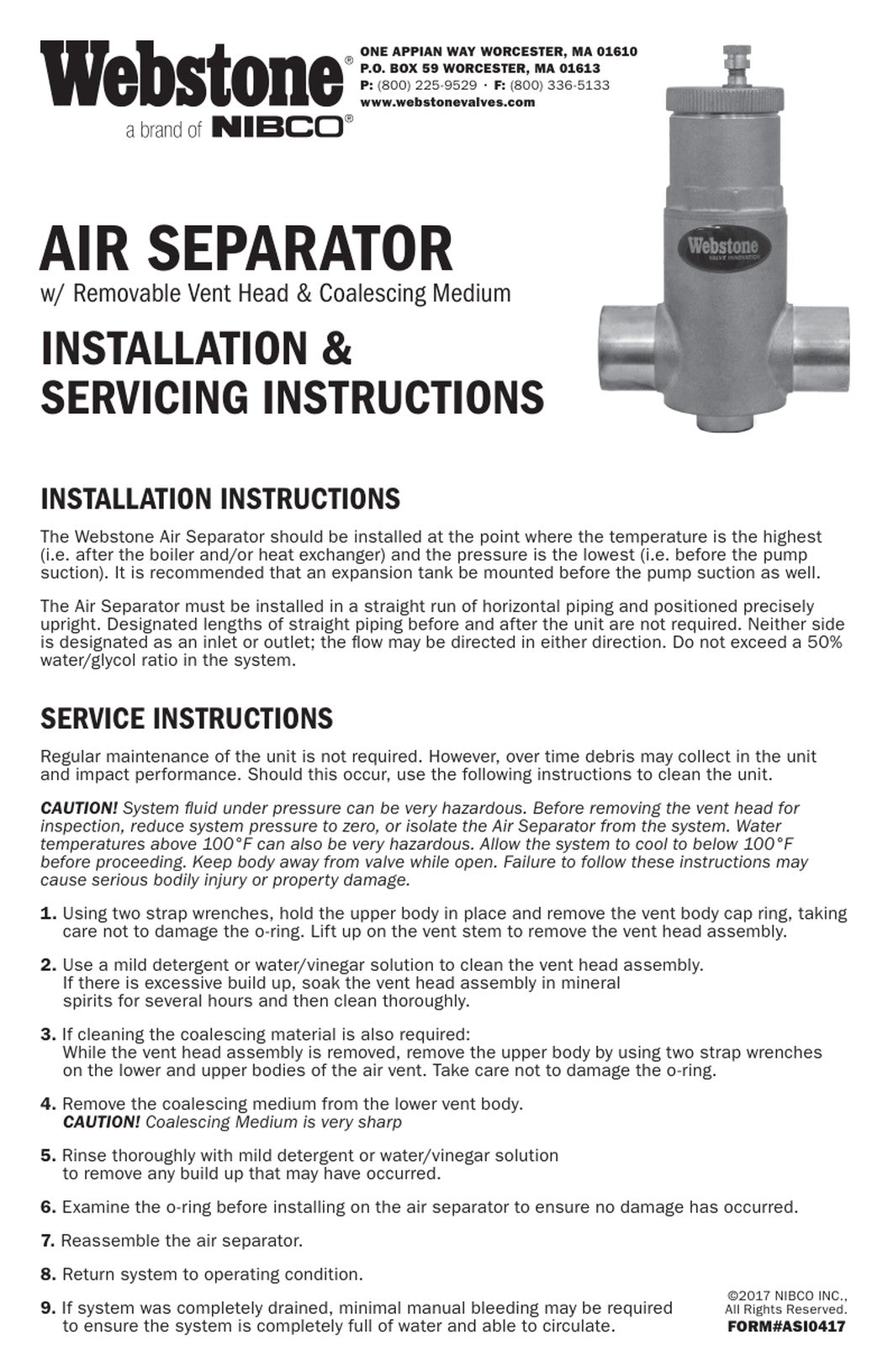 Air Separator IOM Manual