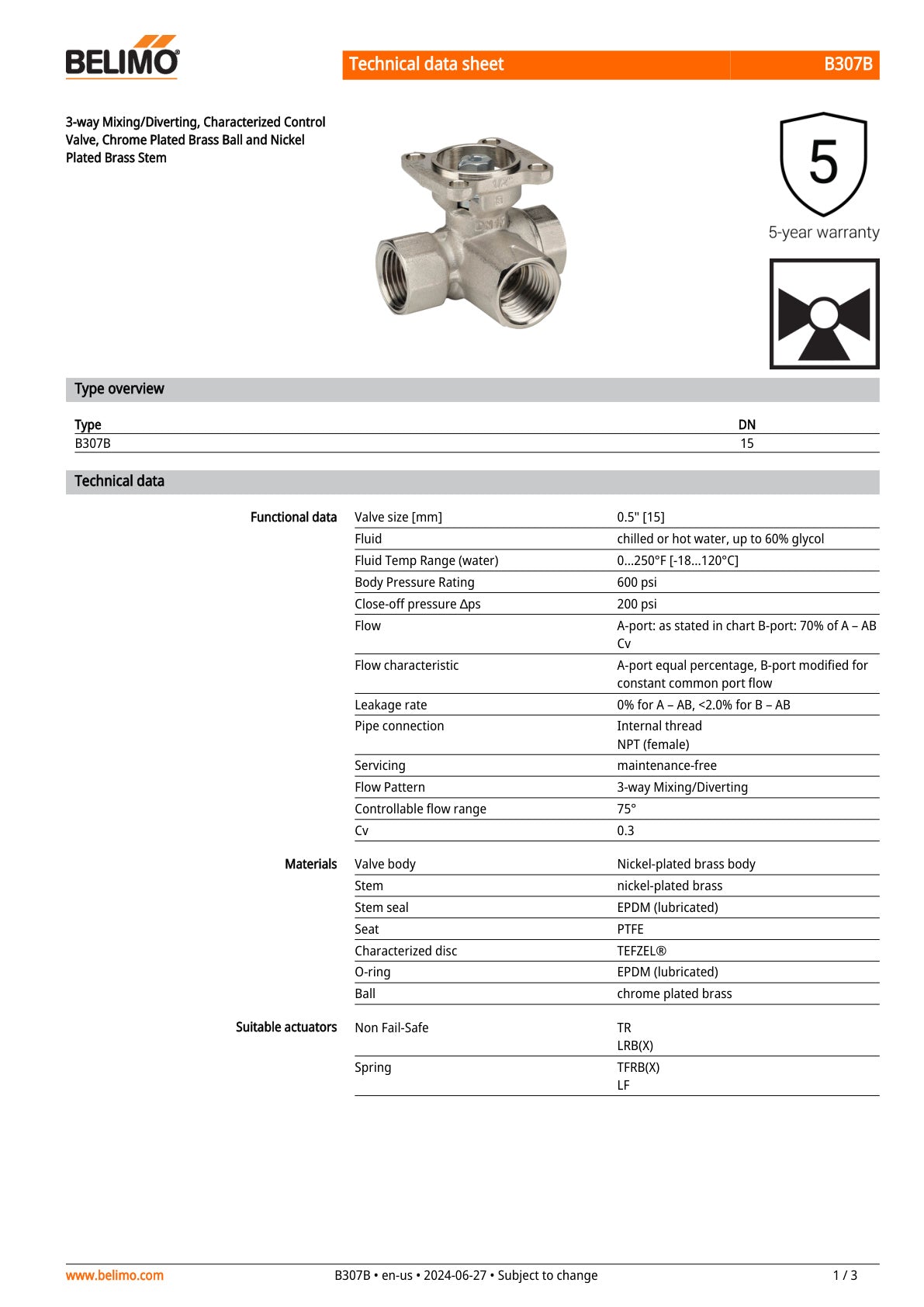 B307B TFRB120 Assembly