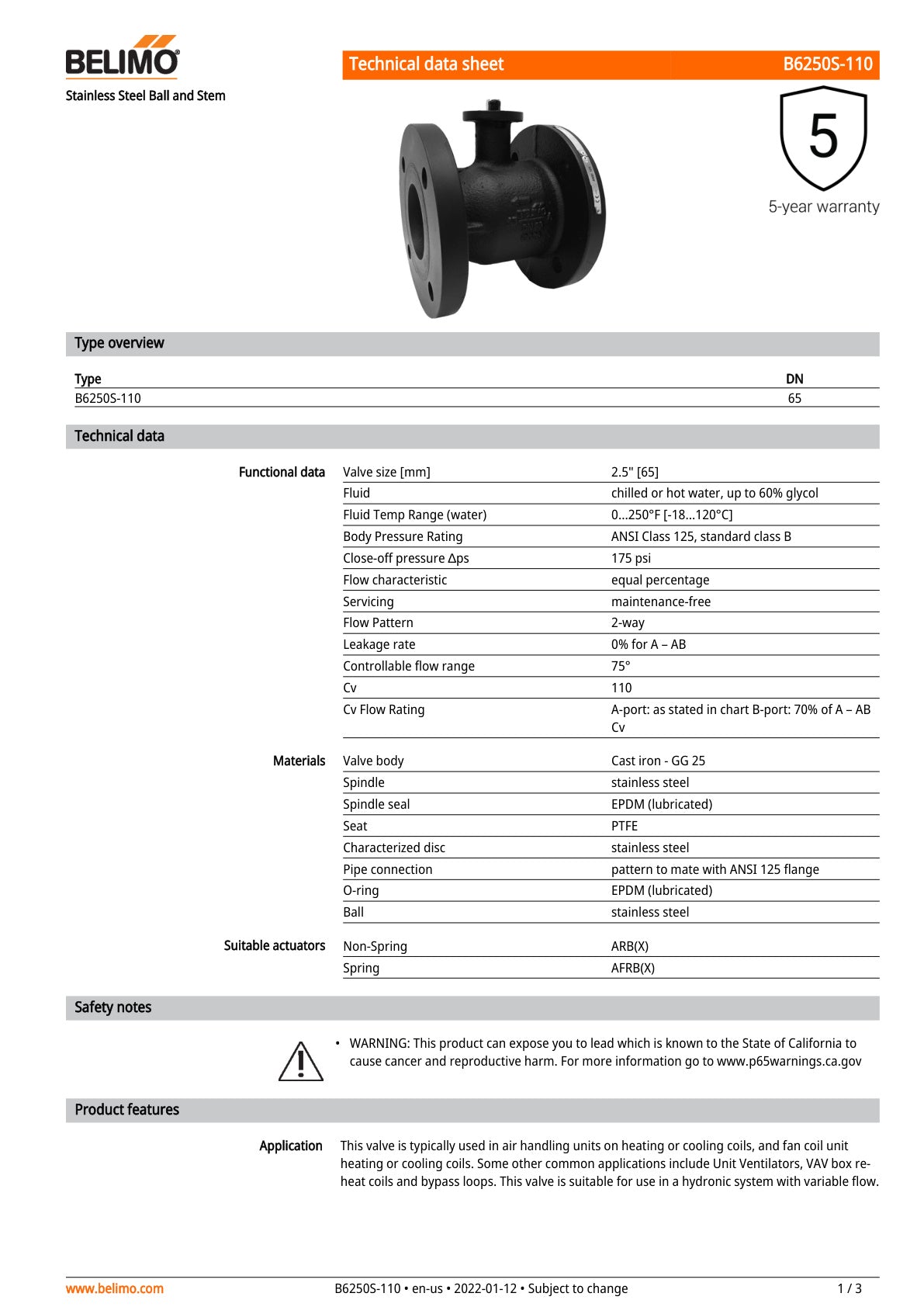 B6250S 110 AFRX24 Assembly