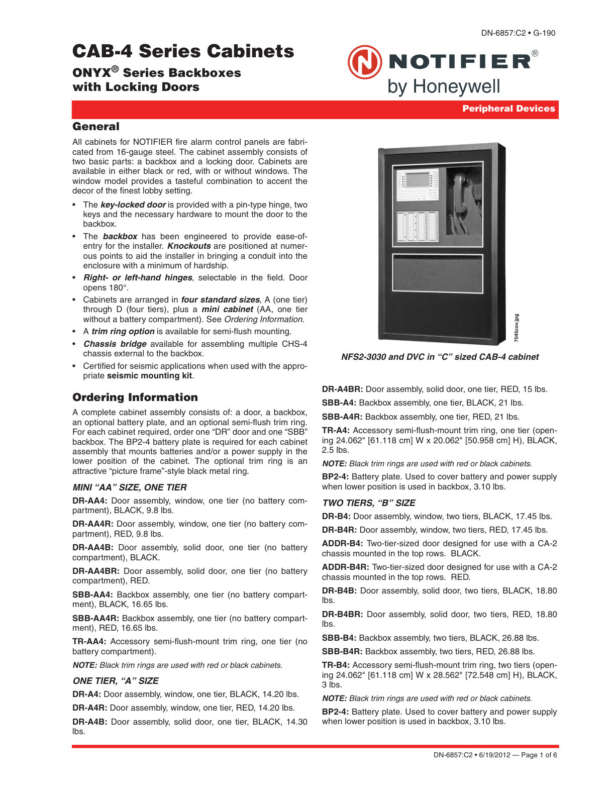 Cab 4 Series Cabinets Data Sheet