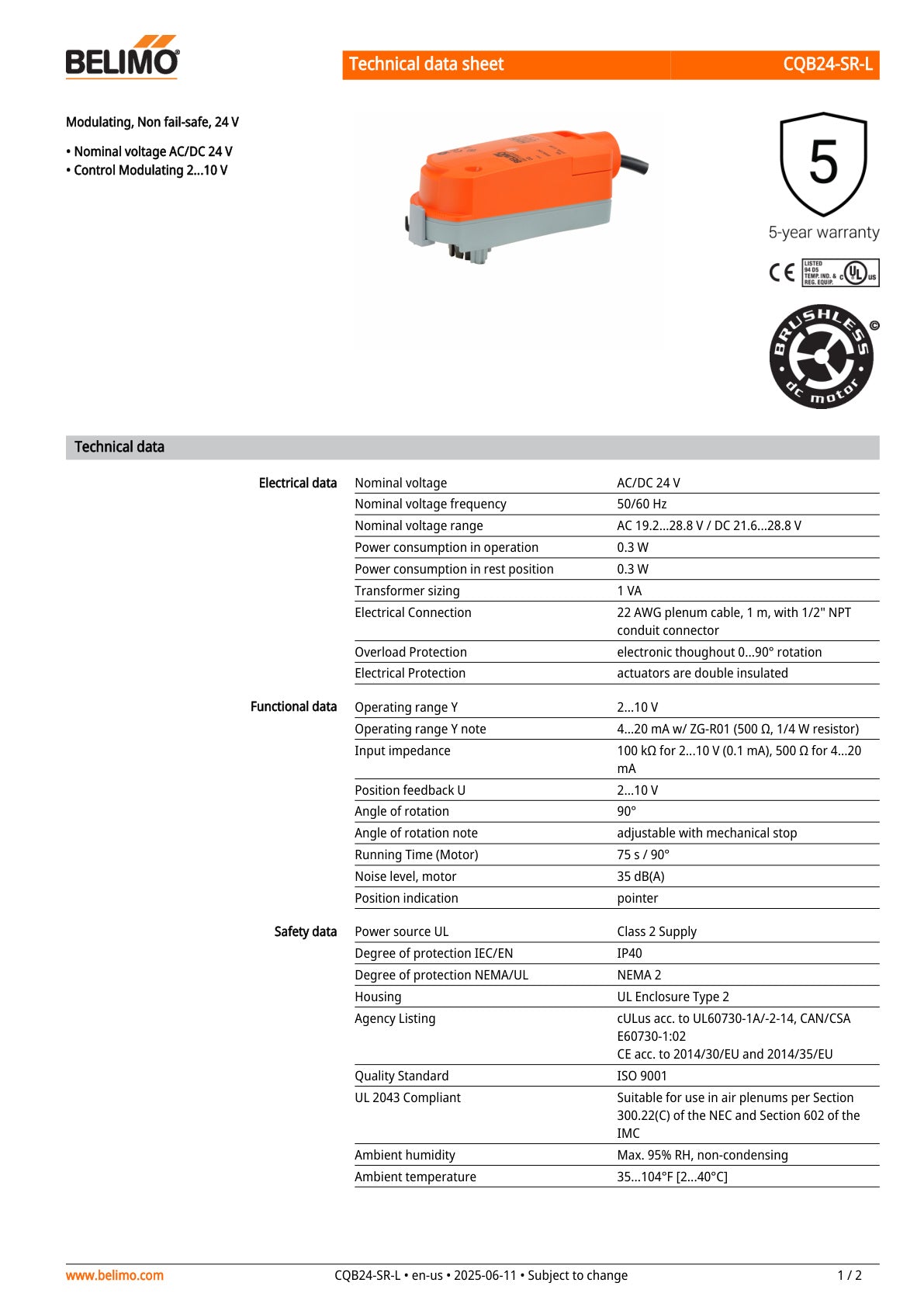 CQB24 SR L Datasheet