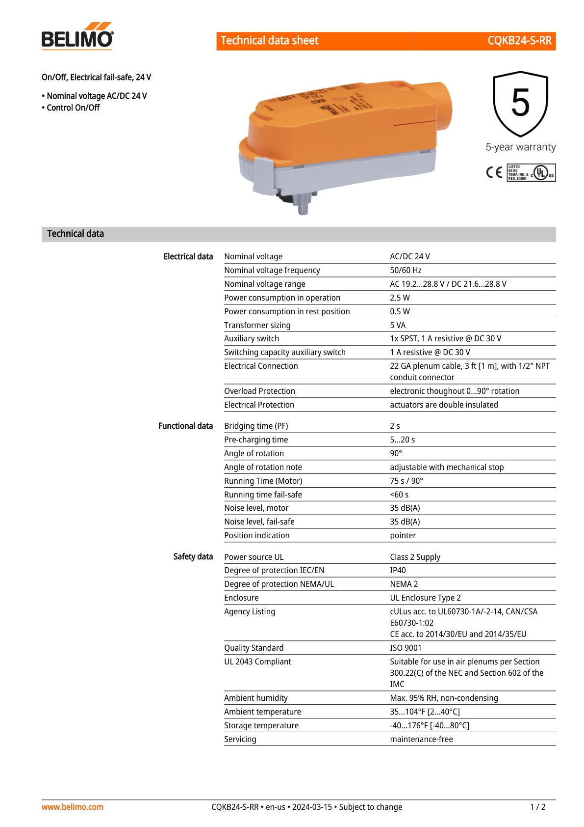 CQKB24 S RR Datasheet