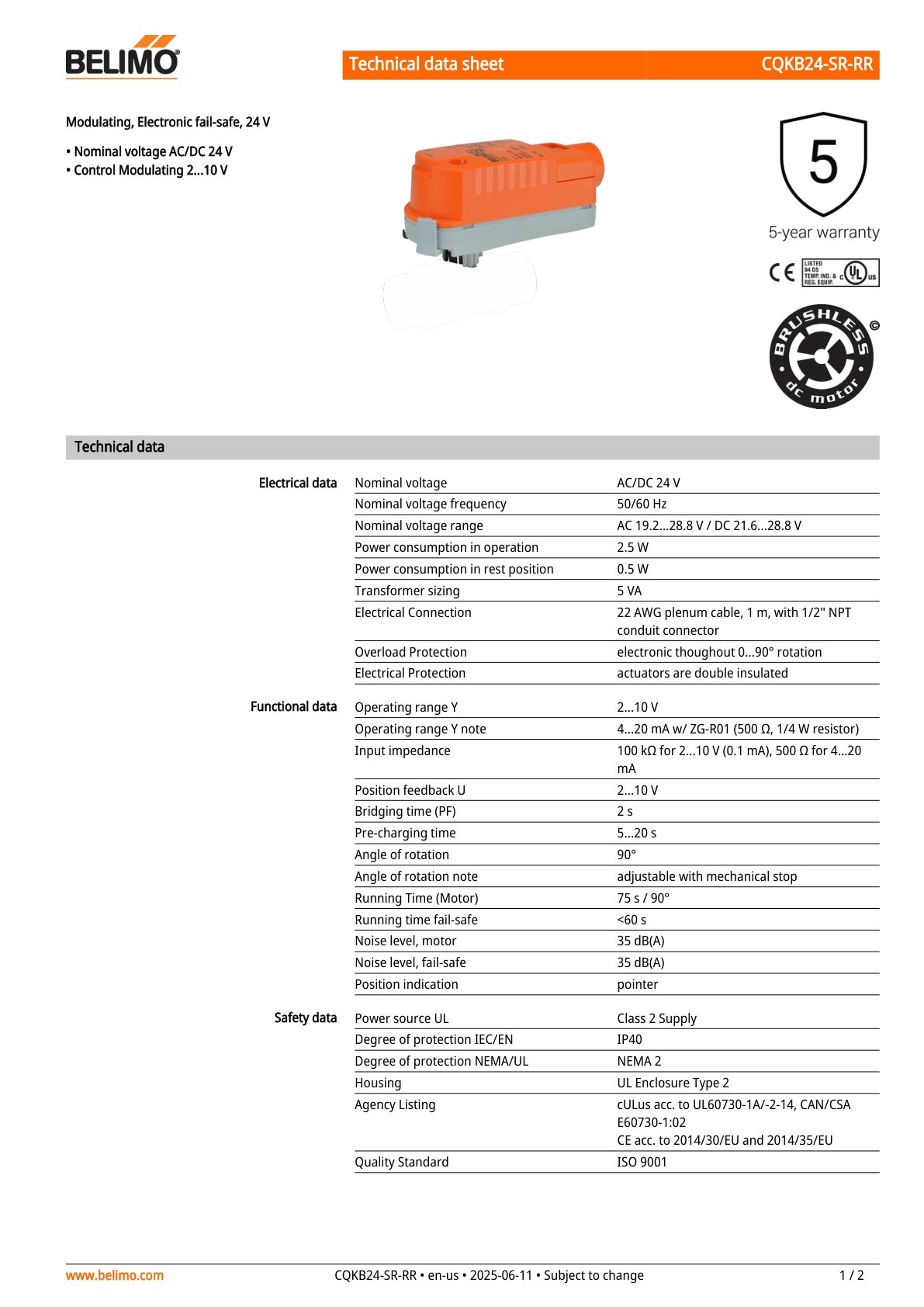 CQKB24 SR RR Datasheet