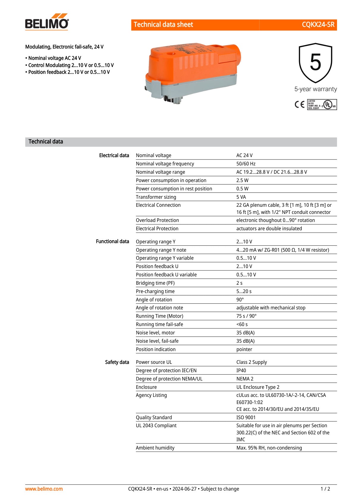 CQKX24 SR Datasheet