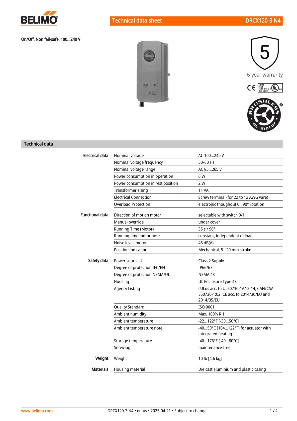 DRCX120 3 N4 Datasheet