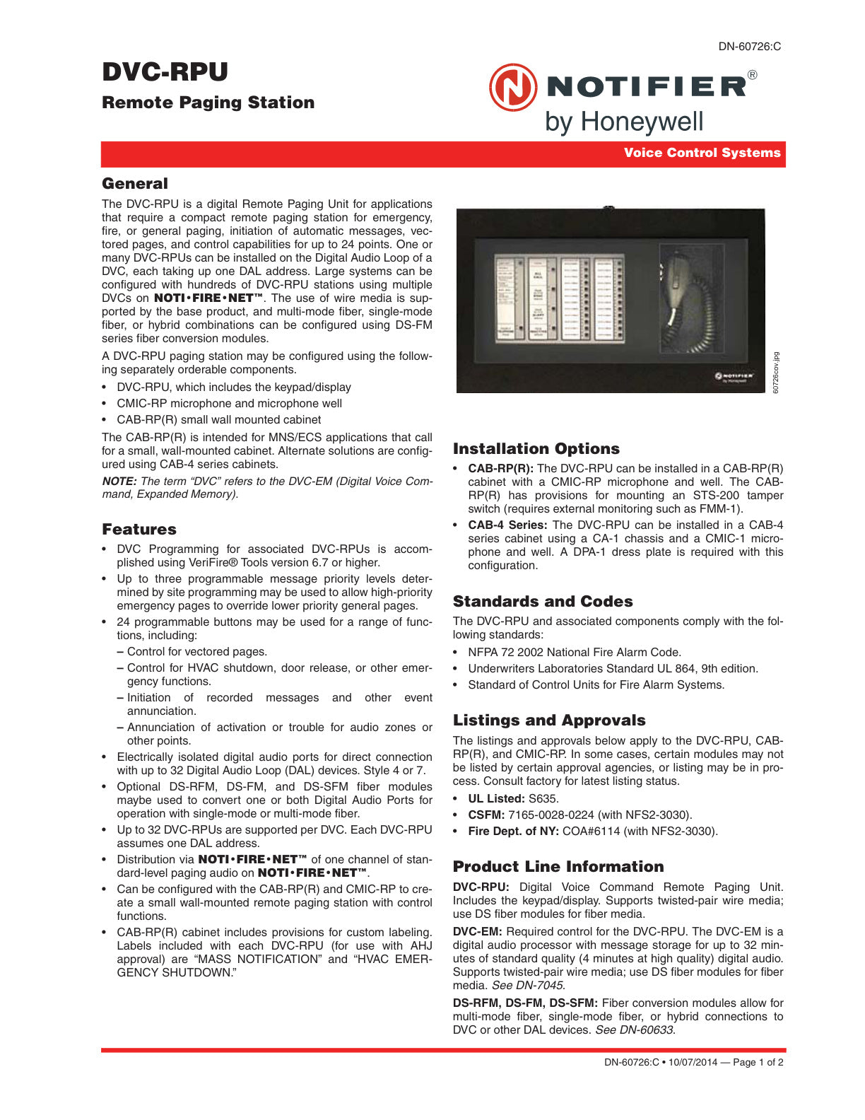 Dvc Rpu Data Sheet