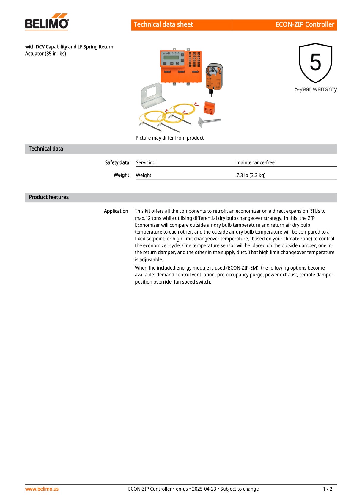 ECON ZIP Controller Datasheet