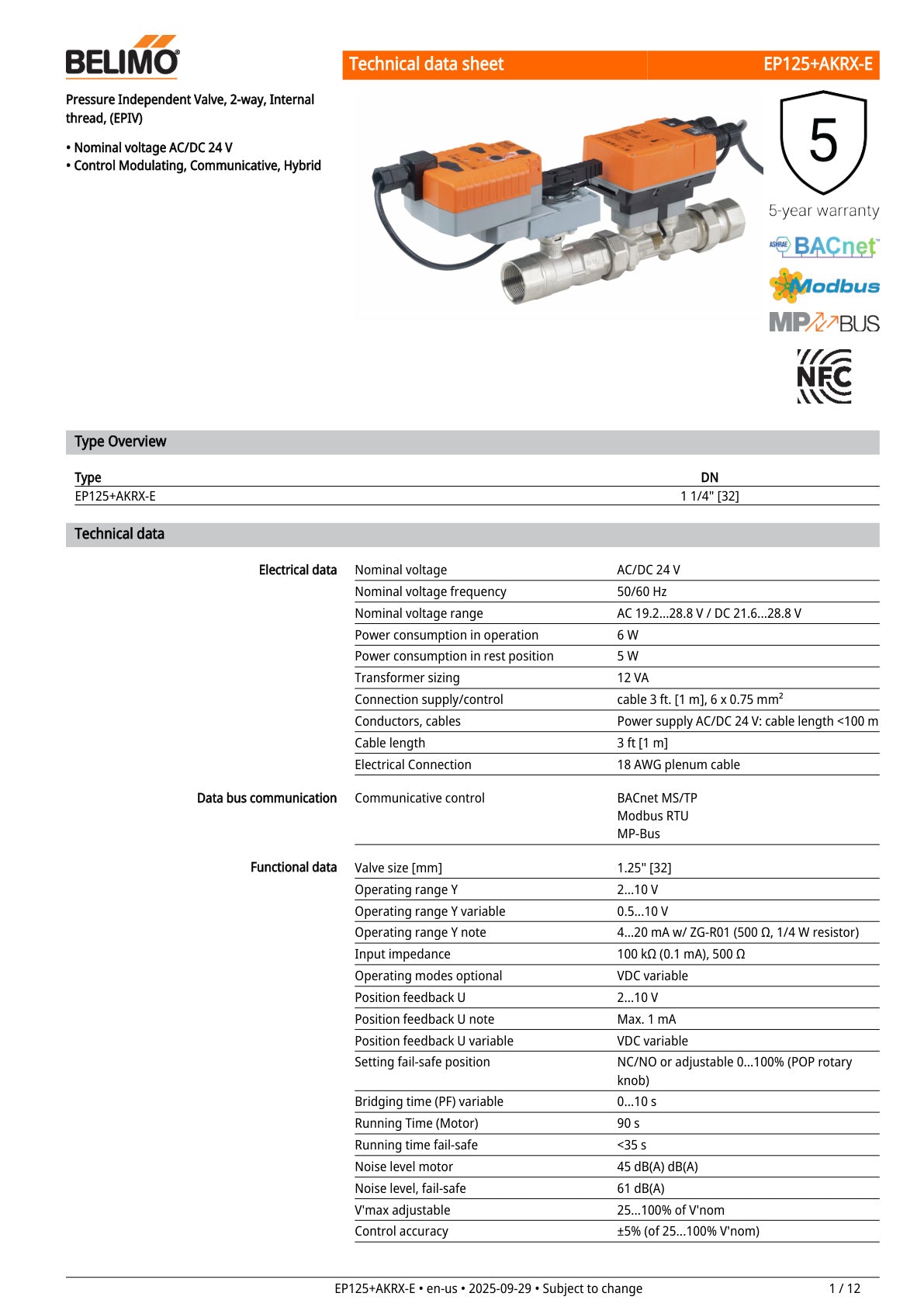EP125 AKRX E Datasheet