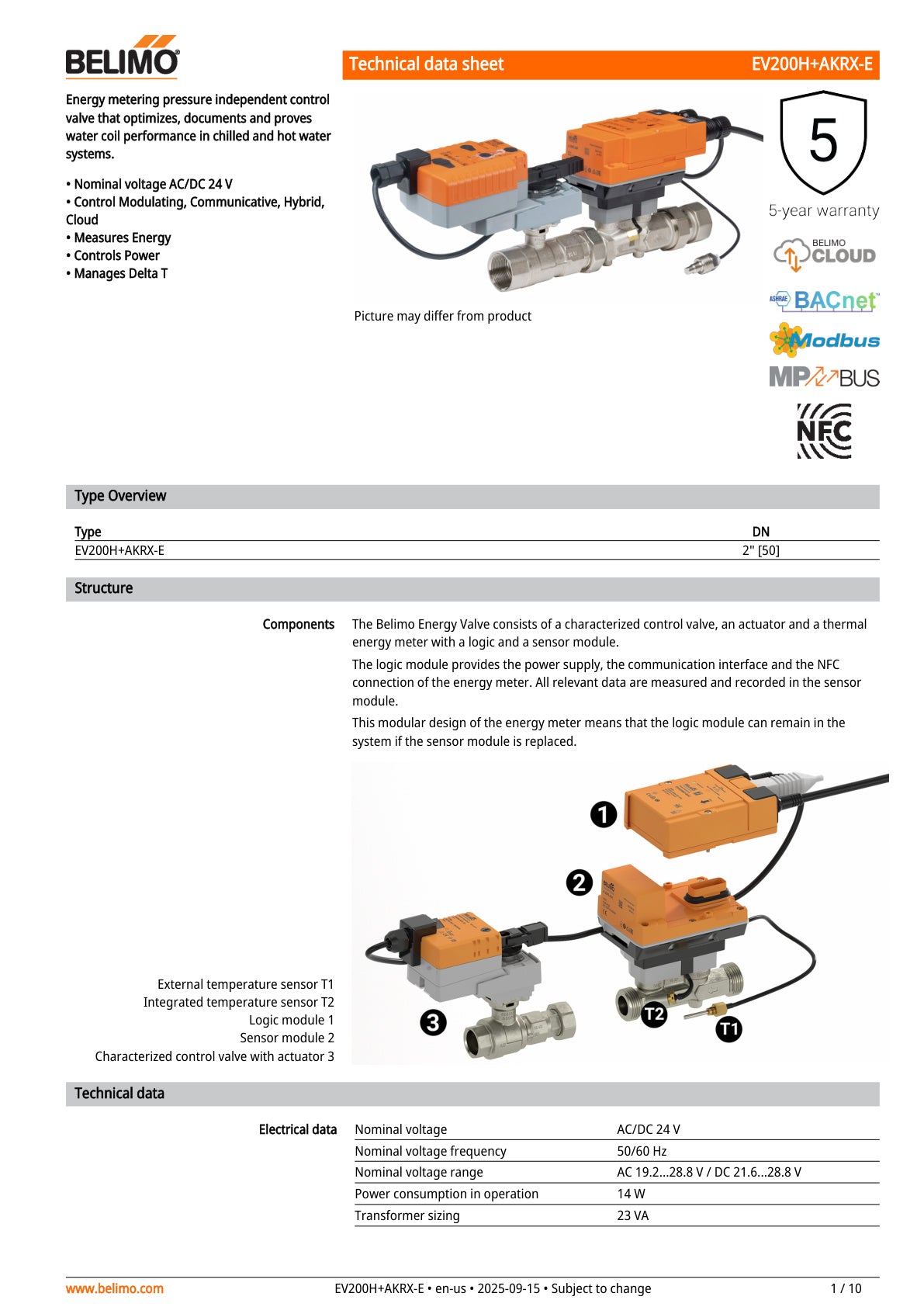 EV200H AKRX E Datasheet