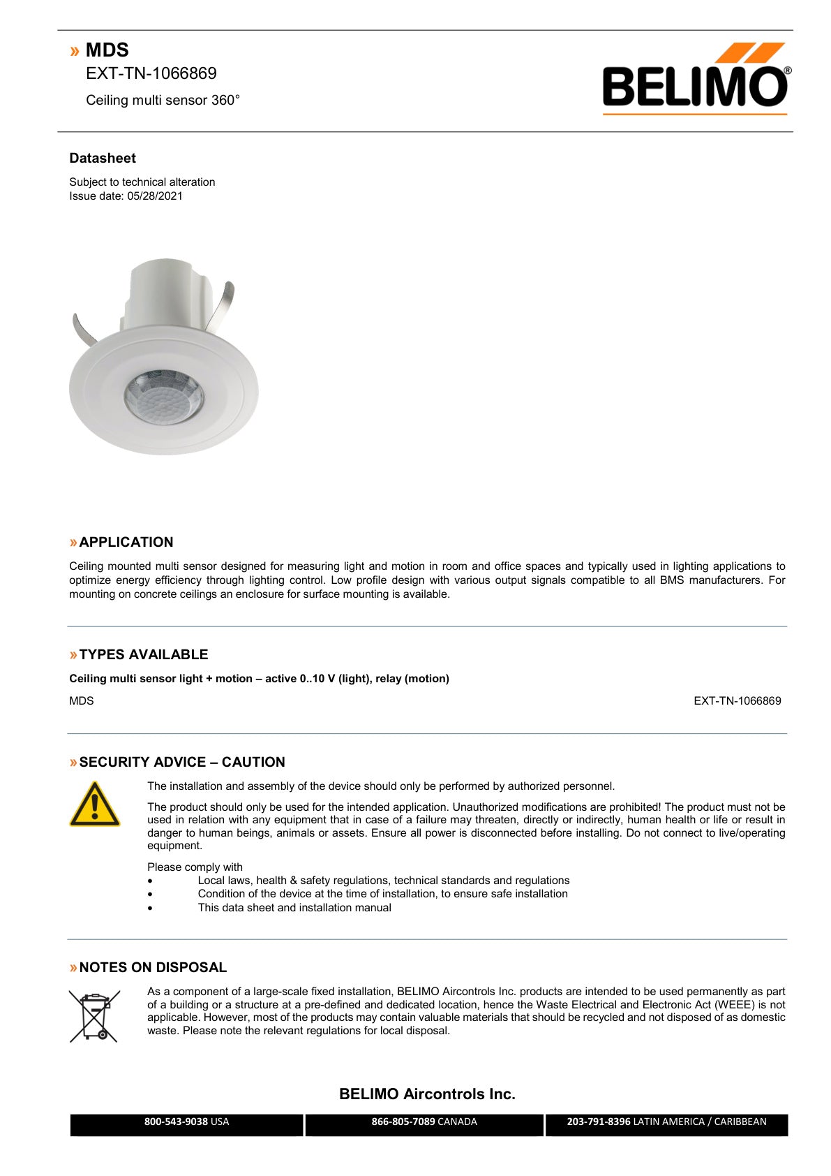 EXT TN 1066869 Datasheet