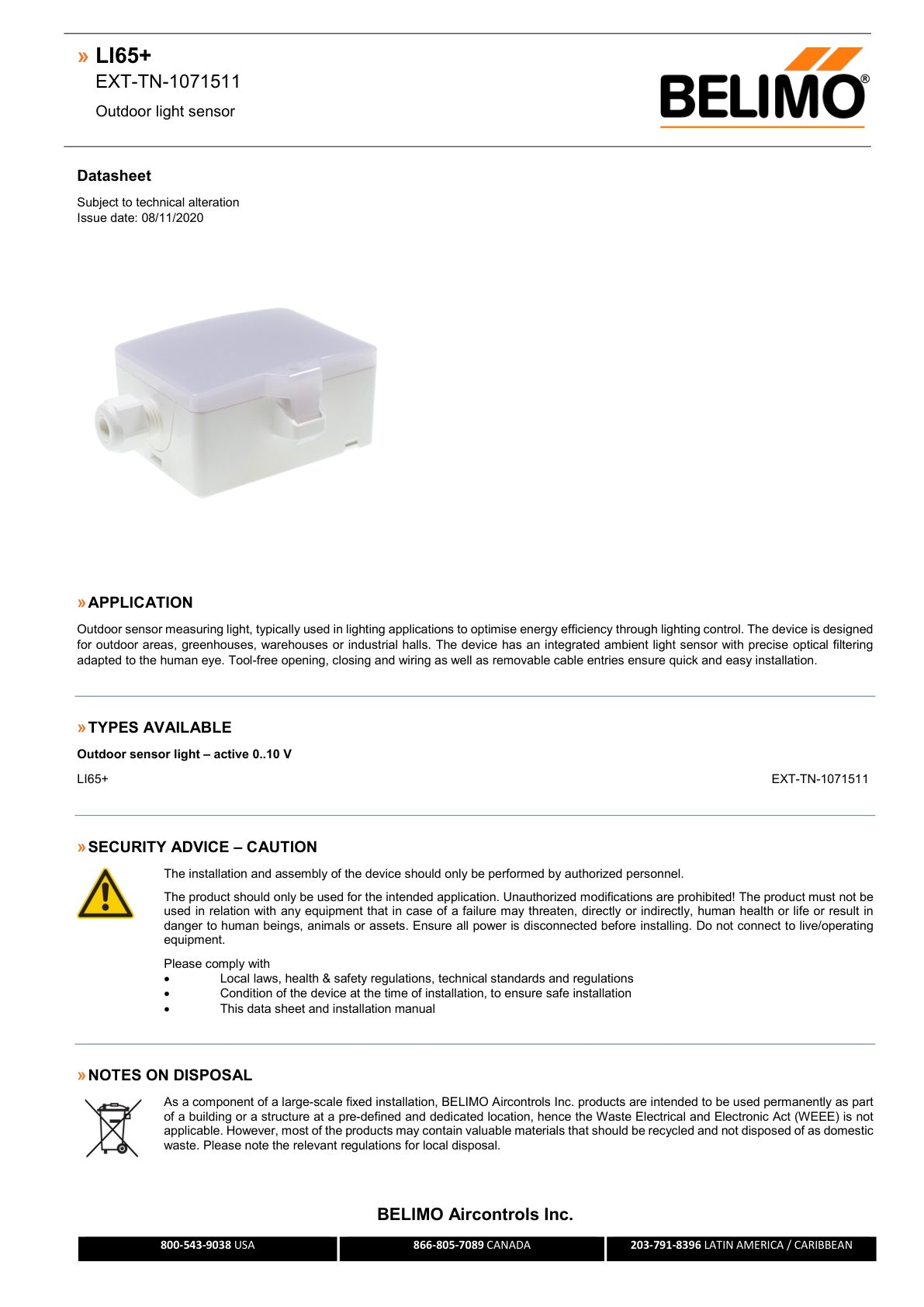 EXT TN 1071511 Datasheet