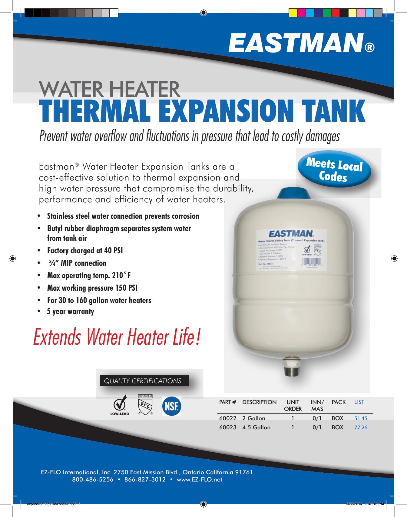 Eastman Expansion Tank Sell Sheet