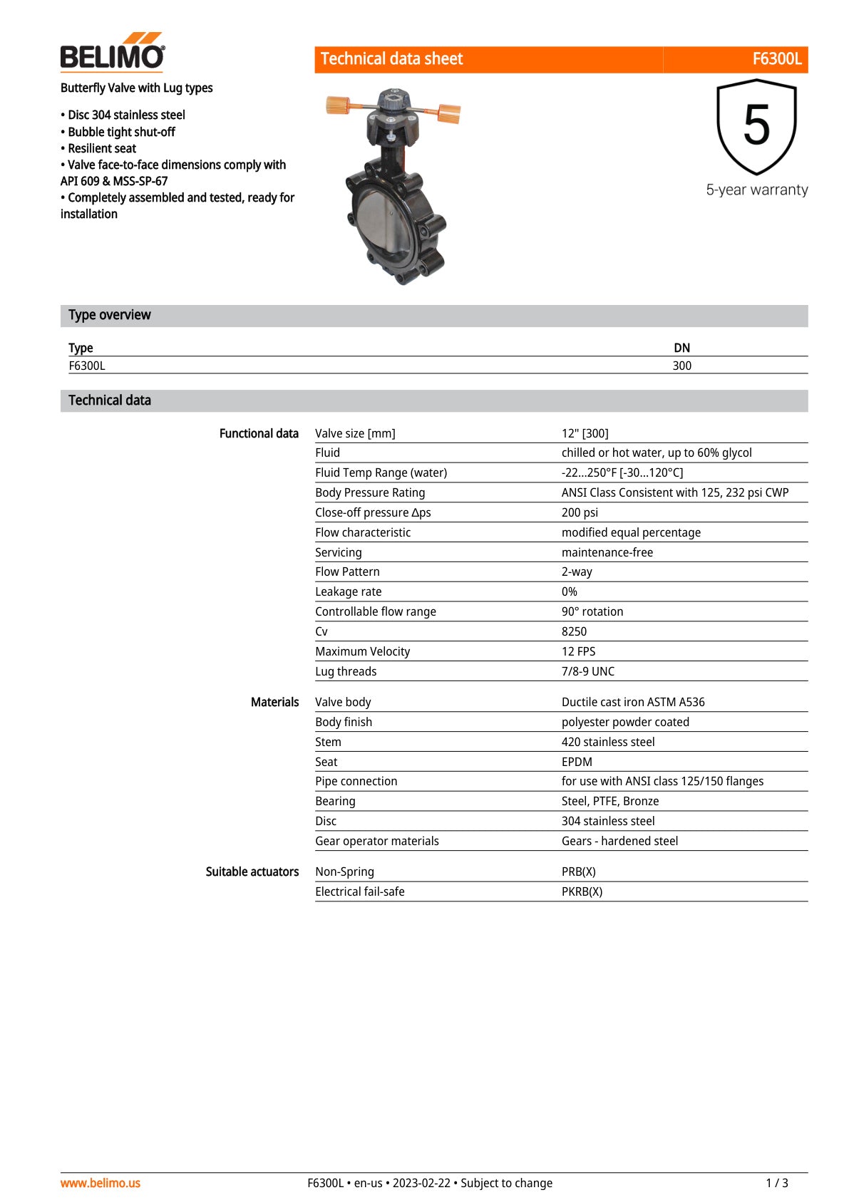 F6300L PRBUP 3 T Assembly