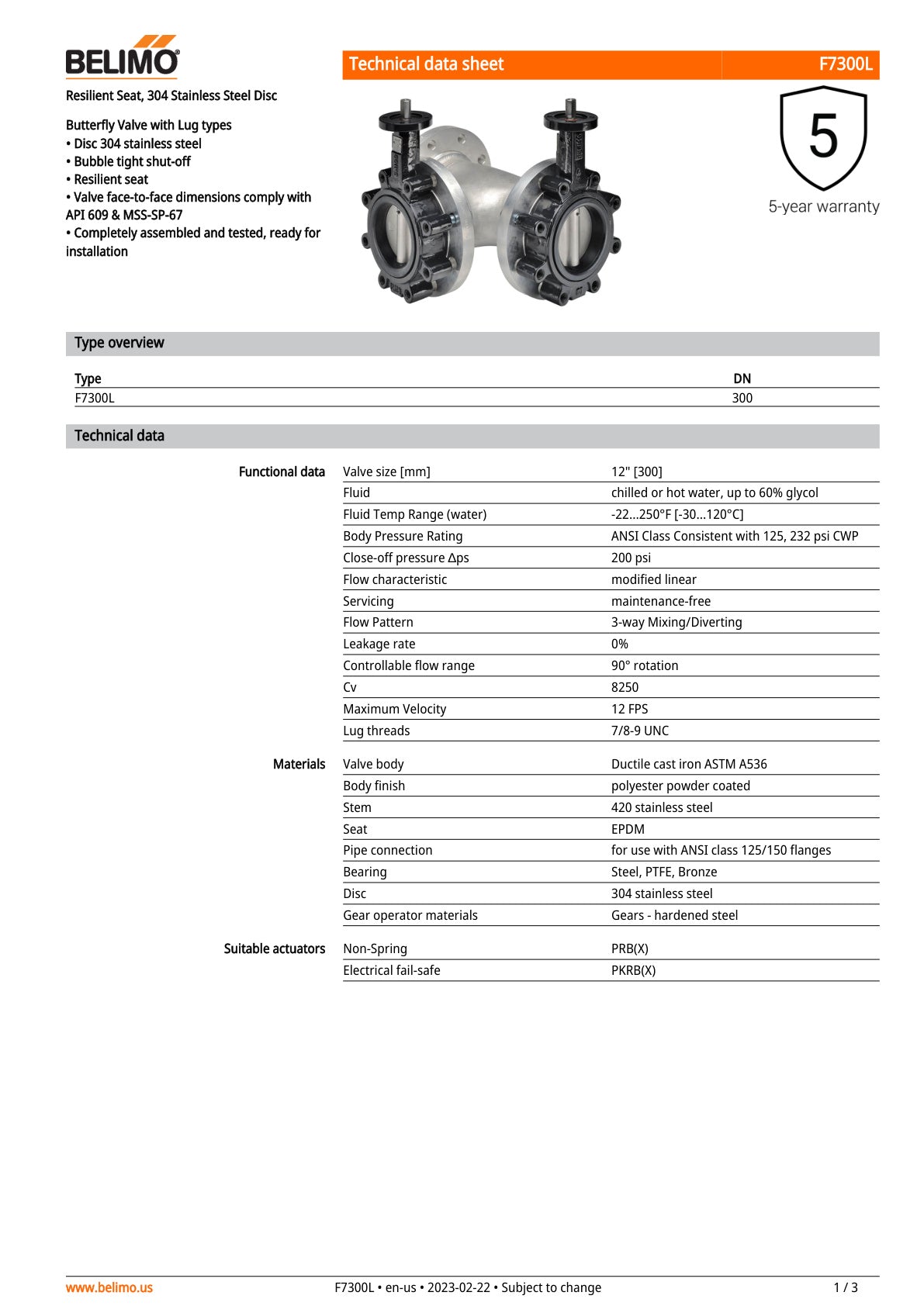 F7300L PRBUP 3 T Assembly