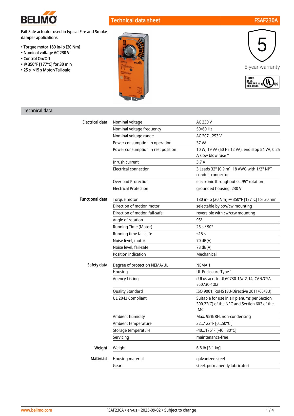 FSAF230A Datasheet