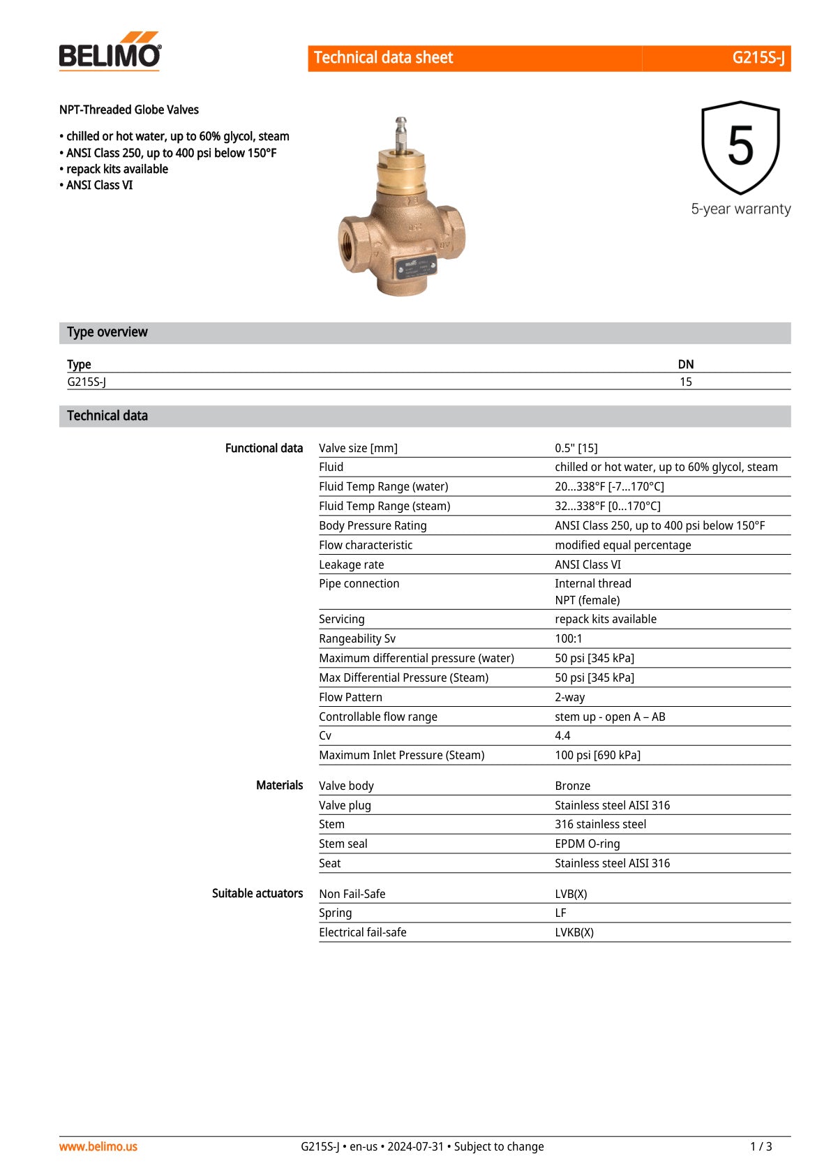 G215S J Datasheet