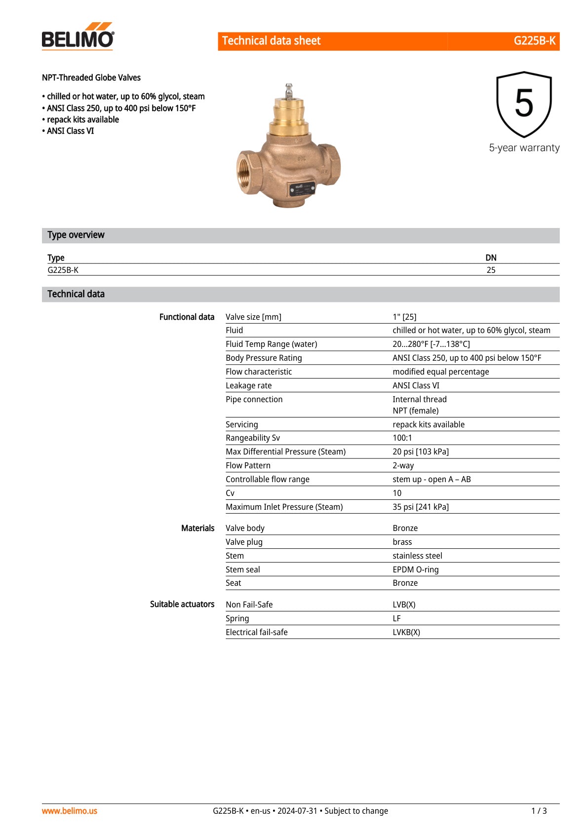 G225B K Datasheet