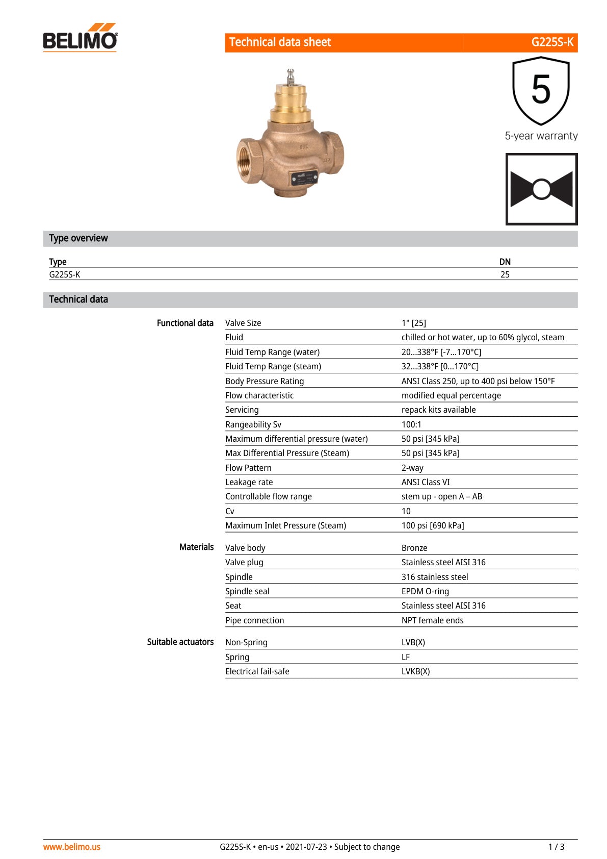 G225S K LVB24 SR Assembly