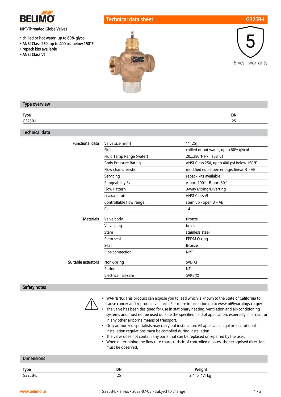 G325B L Datasheet