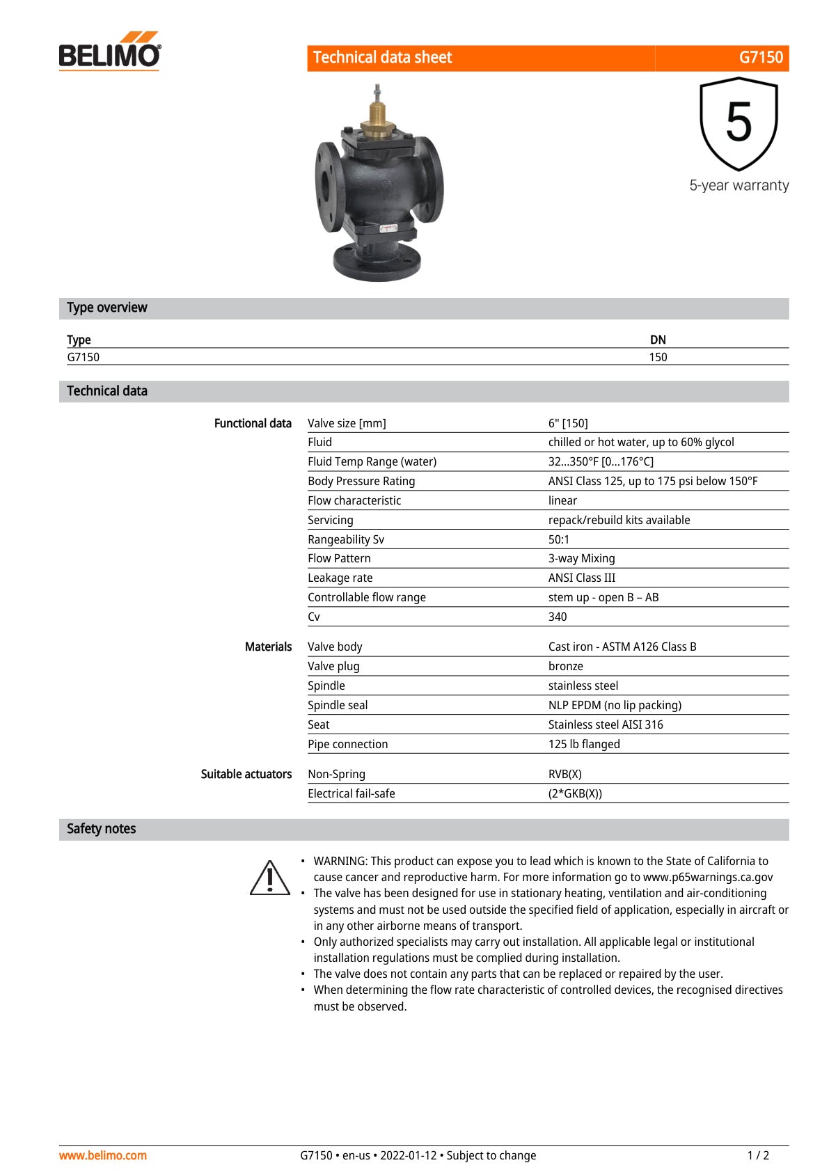 G7150 RVB24 MFT Assembly