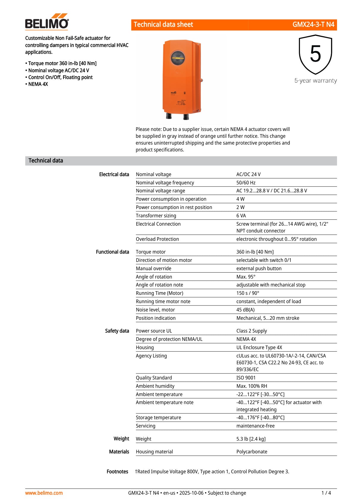 GMX24 3 T N4 Datasheet