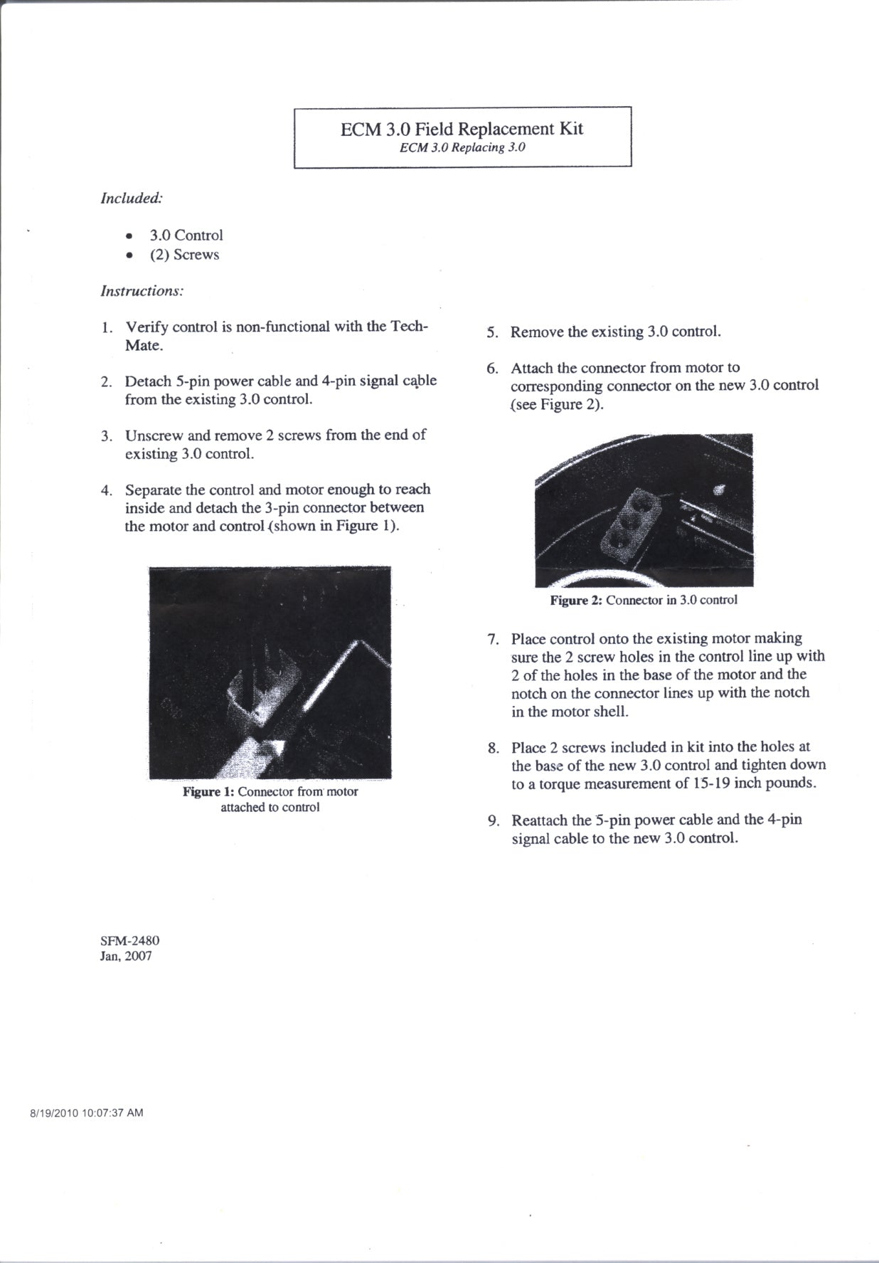 Genteq Ecm 3.0 Replacement Control Instructions