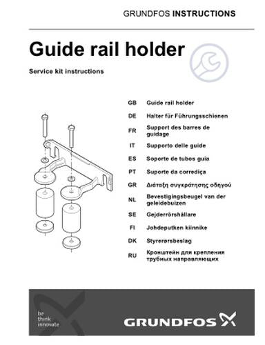 Fitting instruction - guide rail bracket (Service kit instruction)