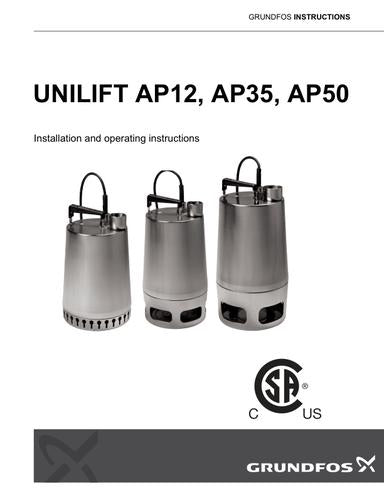 Unilift AP12, AP35, AP50 (Installation and operating instructions)