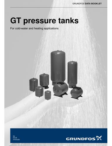GT tanks, For cold-water and heating applications (Data booklet)