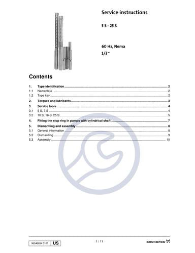 5 S to 25 S (Service Instructions)